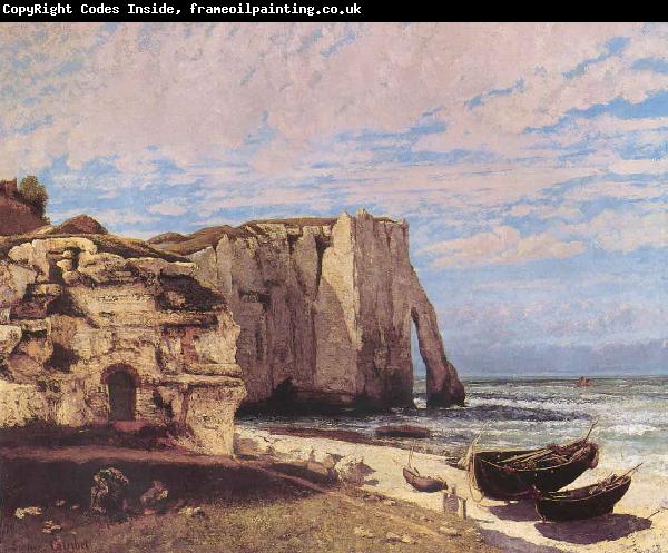 Gustave Courbet Cliffs at Etretat after the storm
